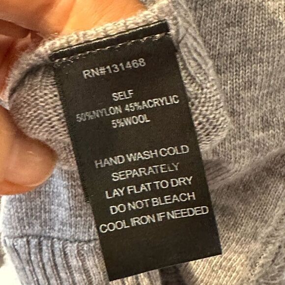 FATE Reversable Distressed Oversized Cardigan Small medium Gray Blue - Picture 14 of 15